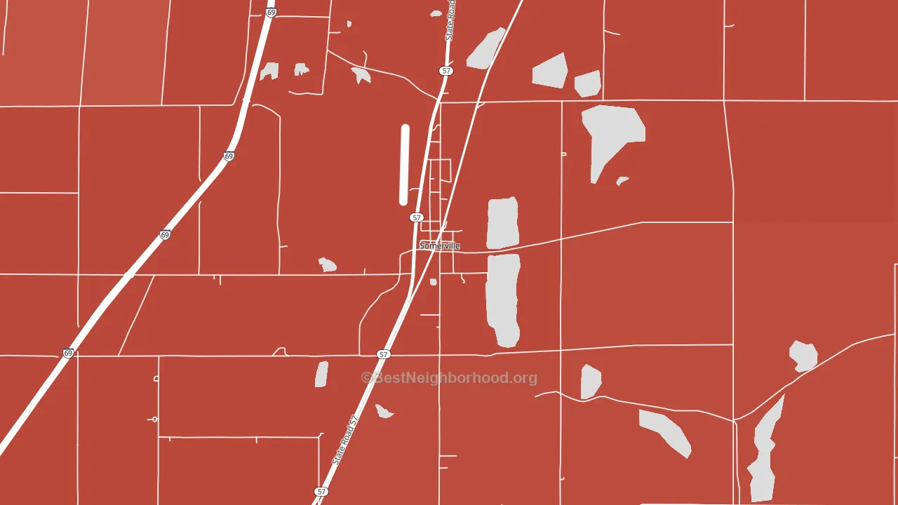 47683, IN block-group political-lean map