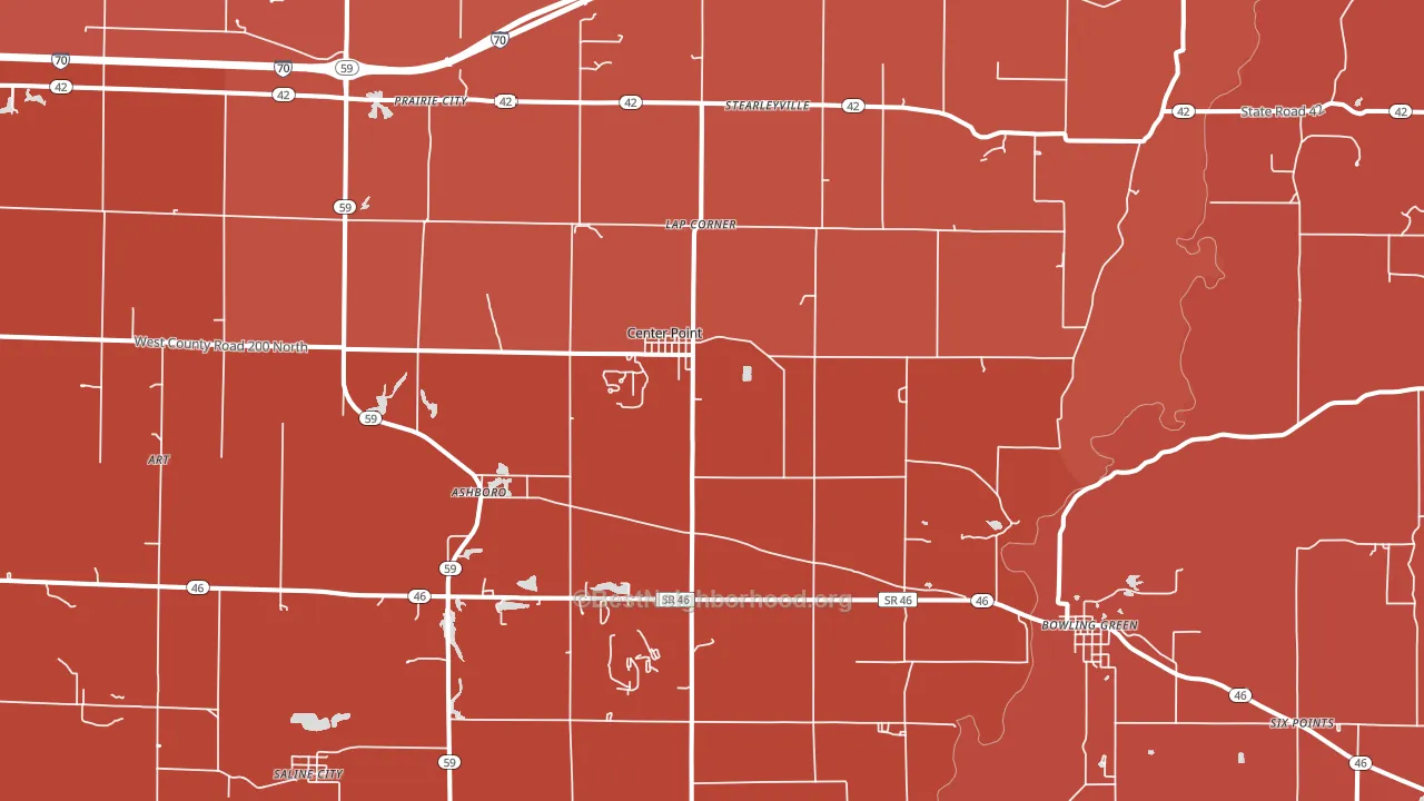 47840, IN block-group political-lean map