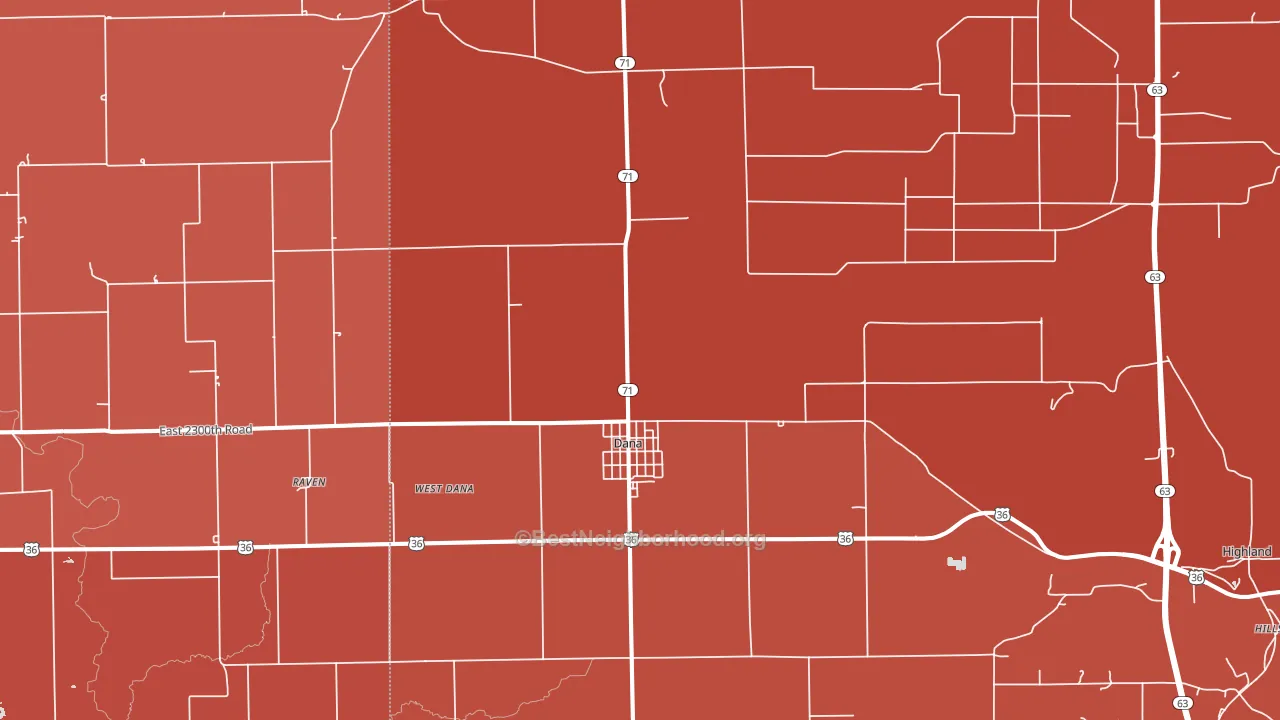 47847, IN block-group political-lean map