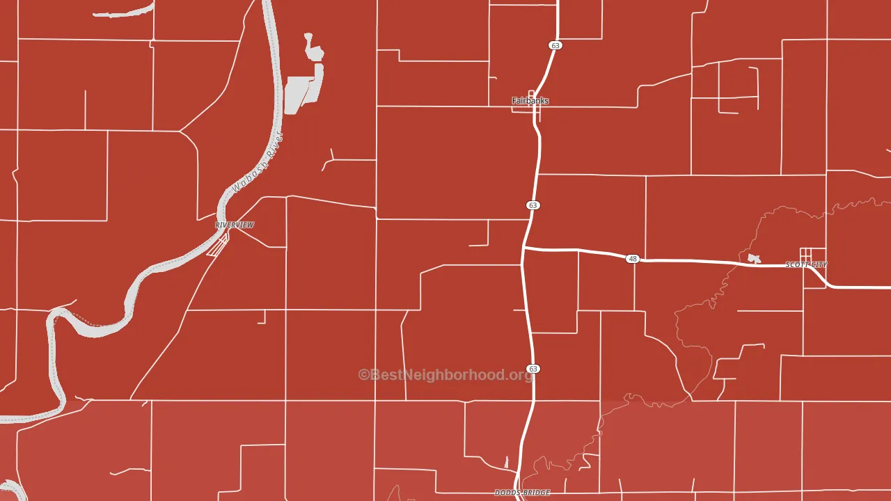 47849, IN block-group political-lean map