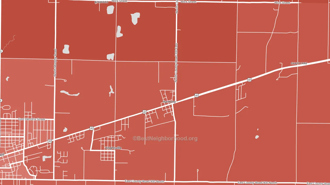 47853, IN block-group political-lean map