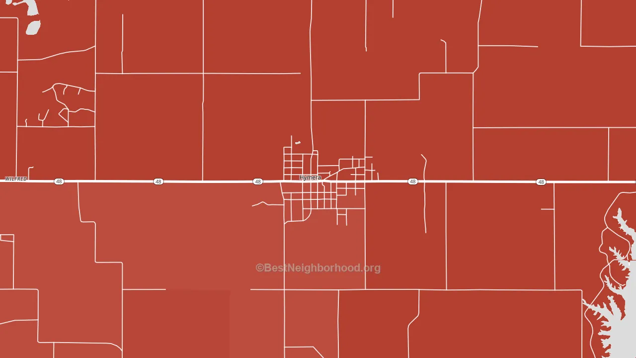 47855, IN block-group political-lean map