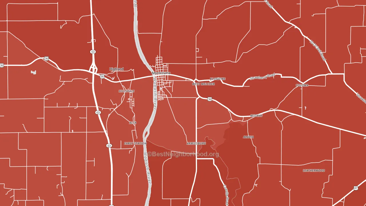47862, IN block-group political-lean map