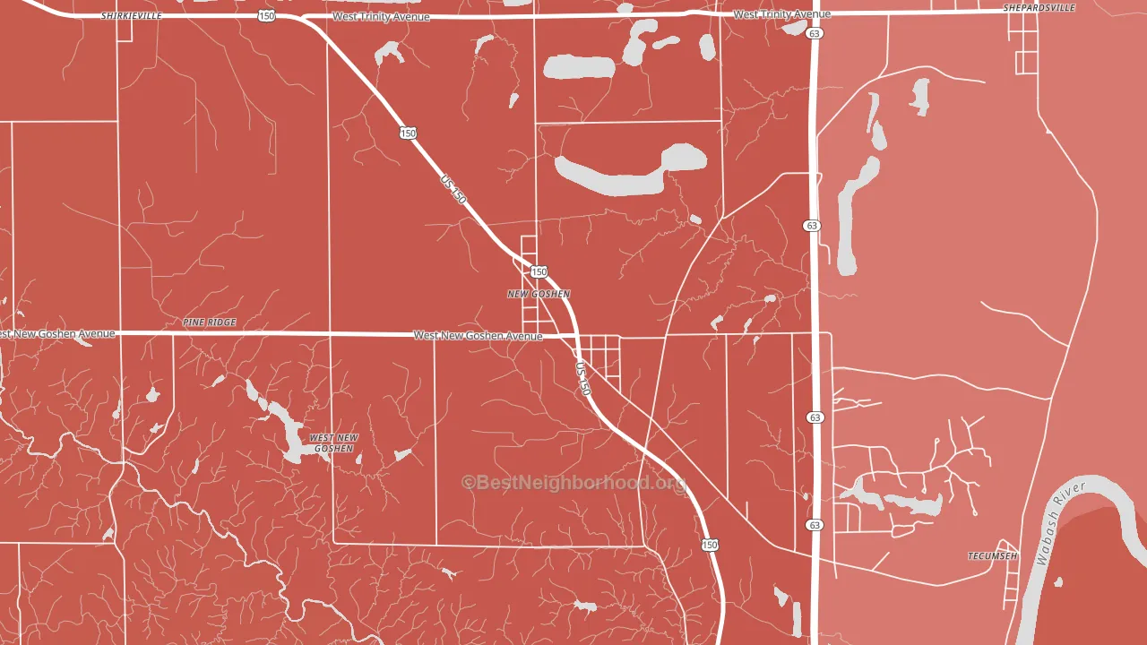 47863, IN block-group political-lean map
