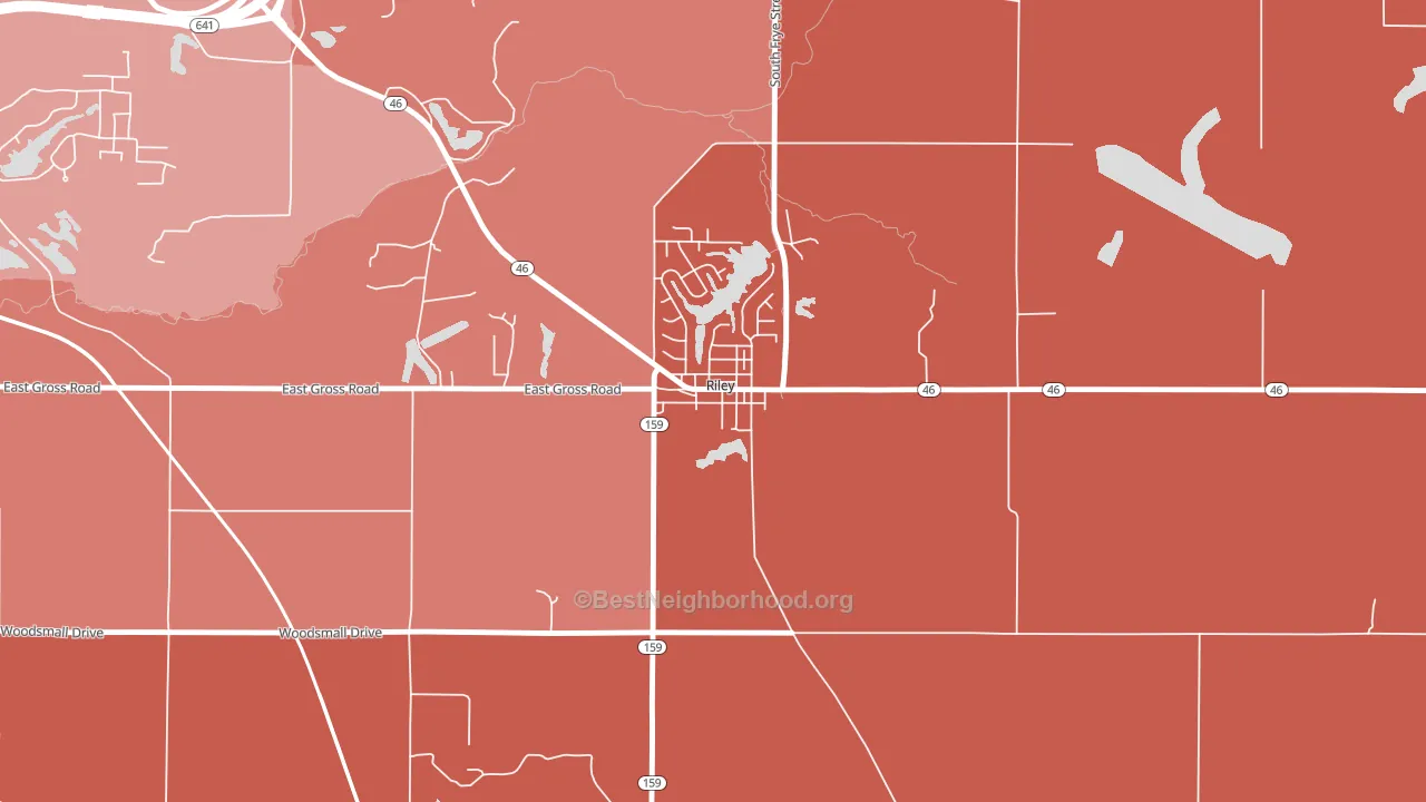 47871, IN block-group political-lean map