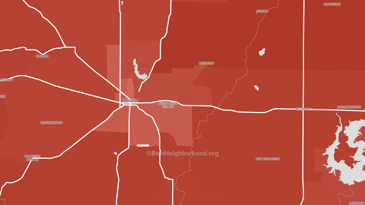 47872, IN block-group political-lean map