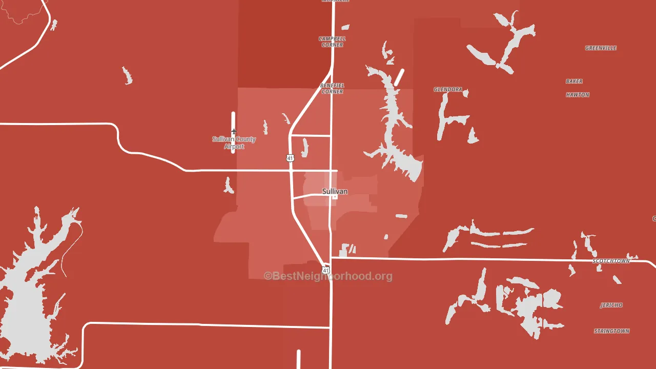 47882, IN block-group political-lean map