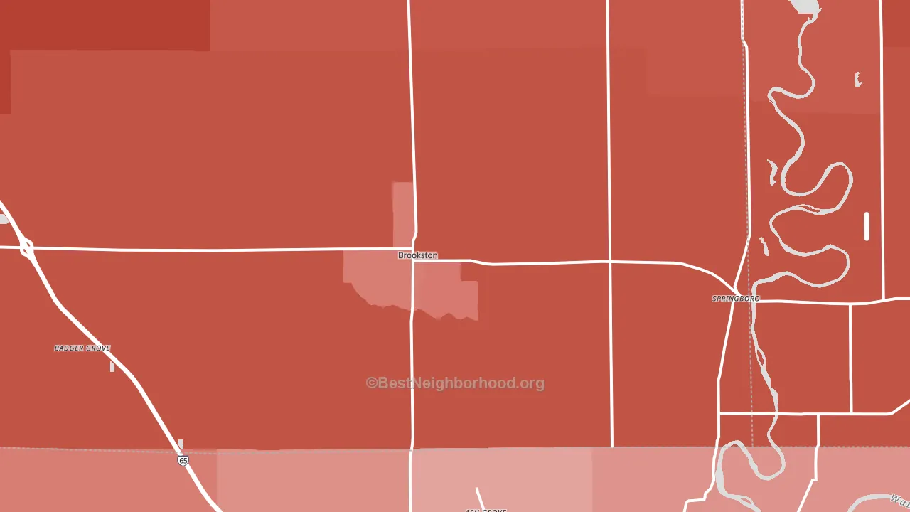 47923, IN block-group political-lean map