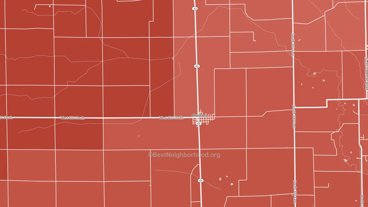 47929, IN block-group political-lean map