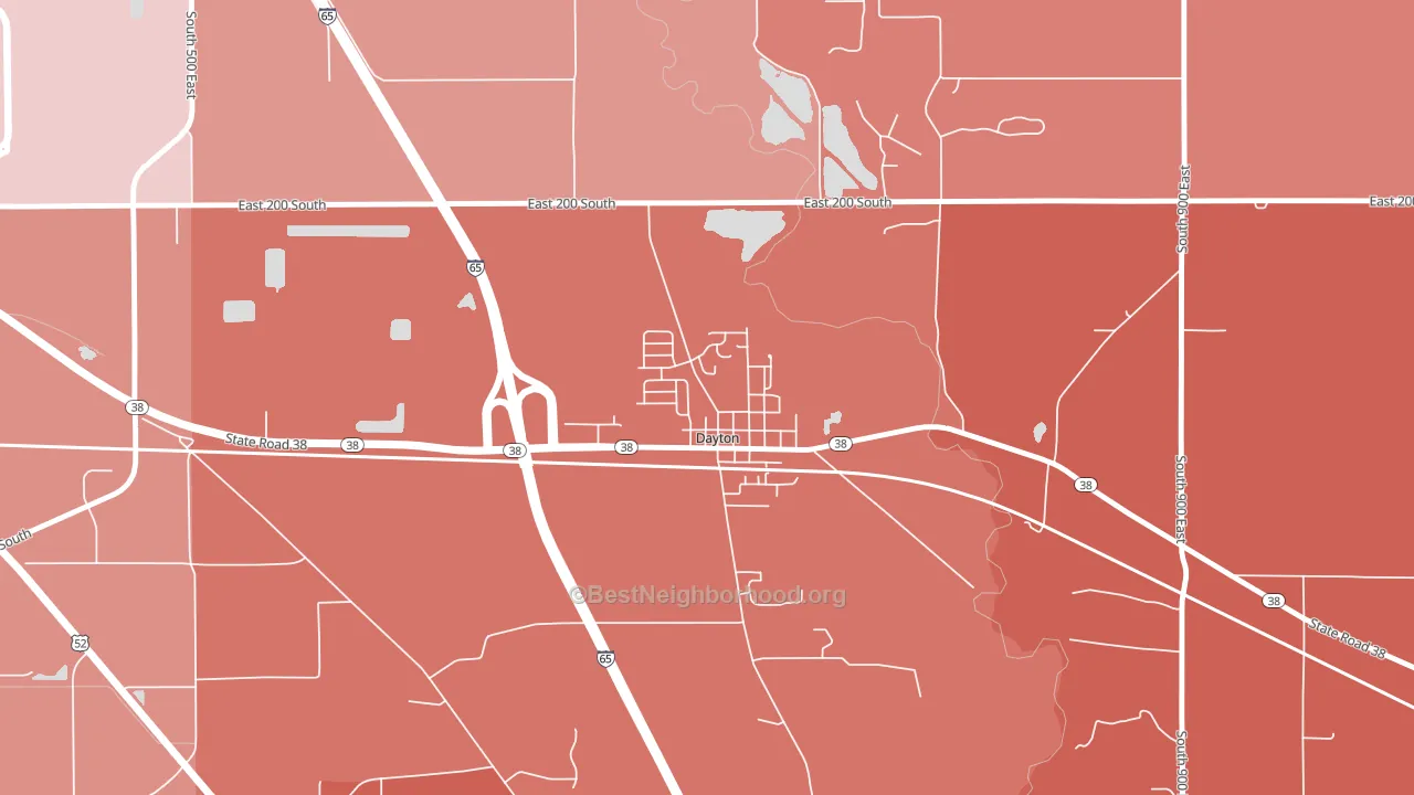47941, IN block-group political-lean map
