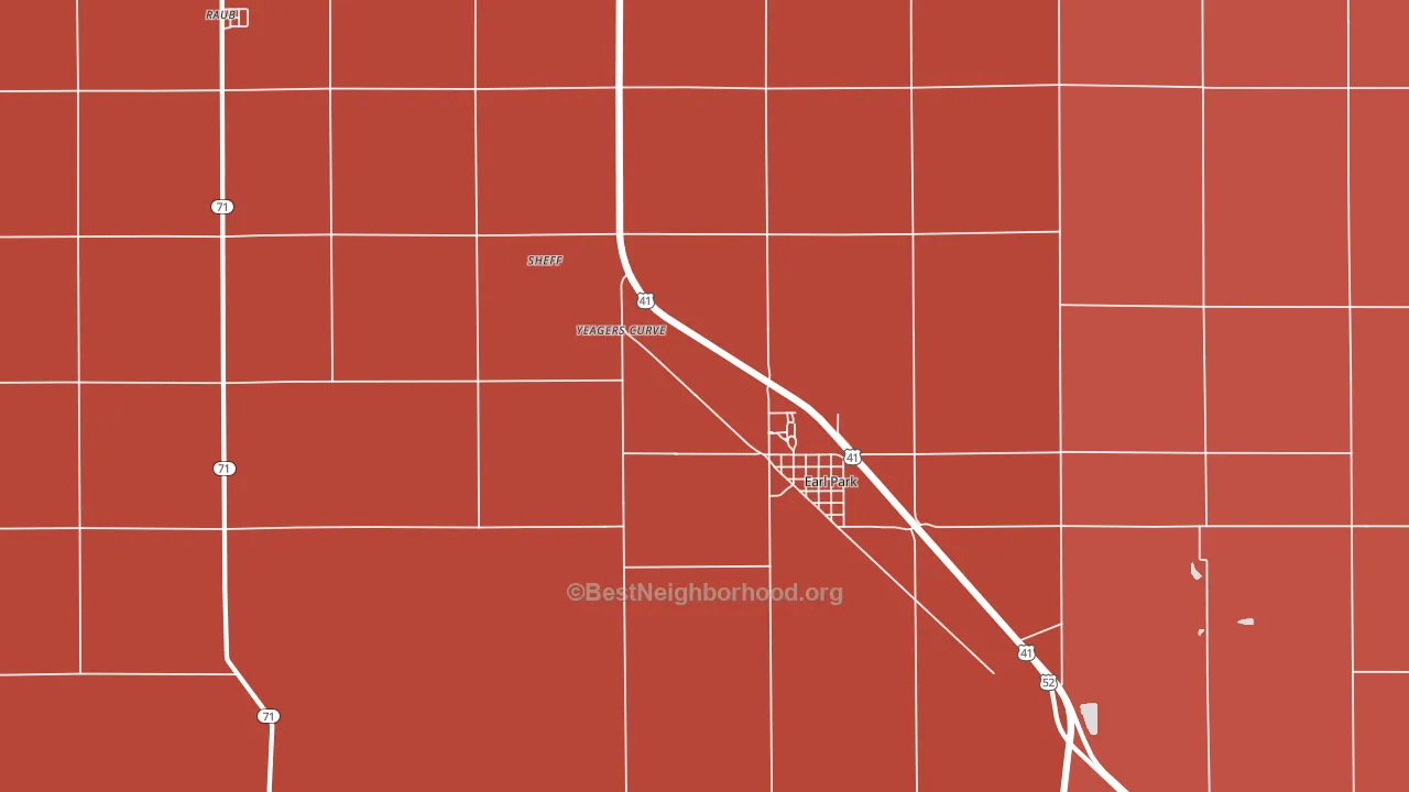 47942, IN block-group political-lean map