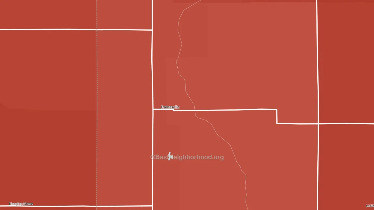 47946, IN block-group political-lean map