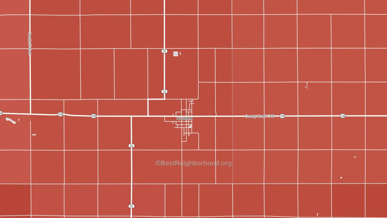 47948, IN block-group political-lean map