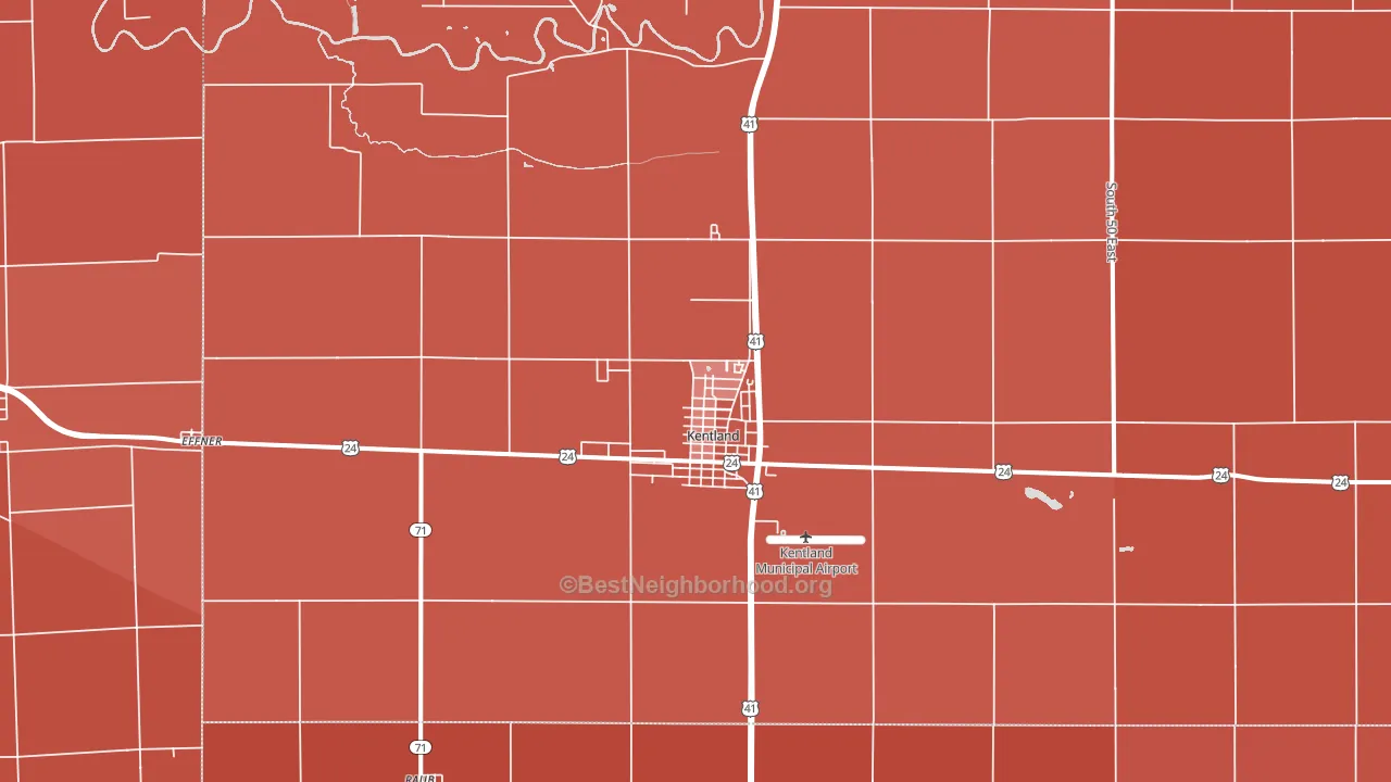 47951, IN block-group political-lean map