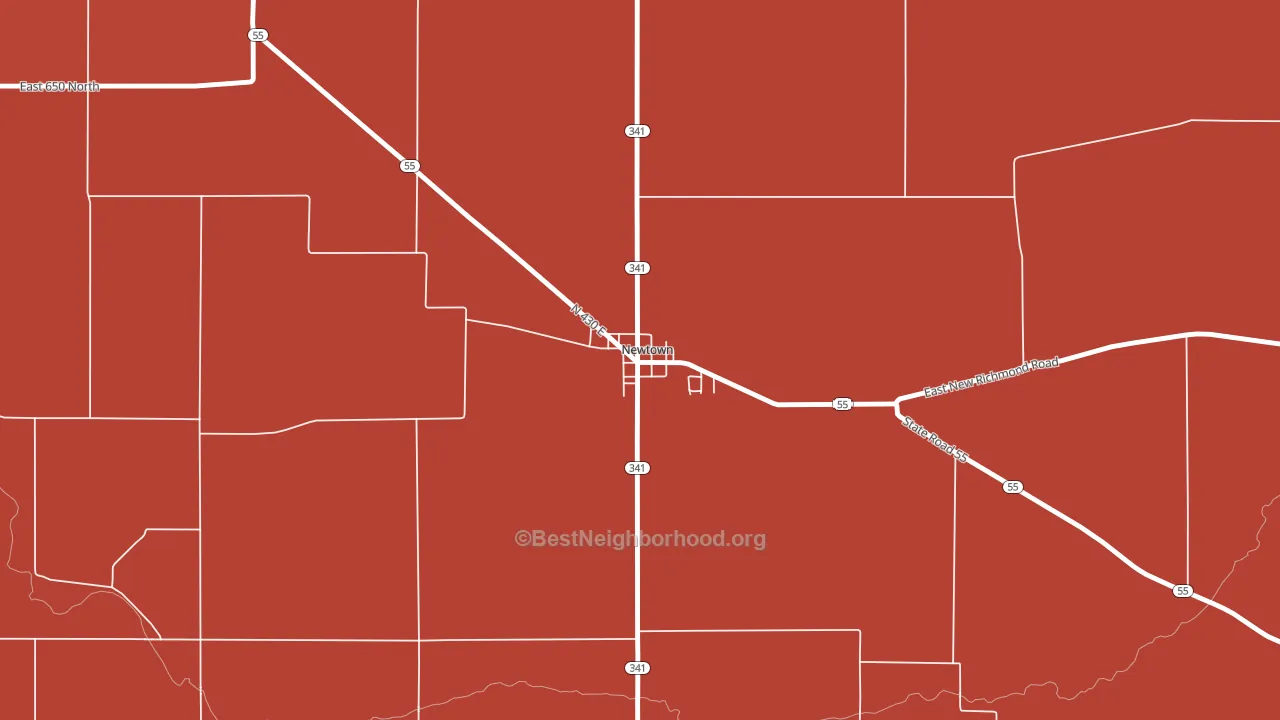 47969, IN block-group political-lean map
