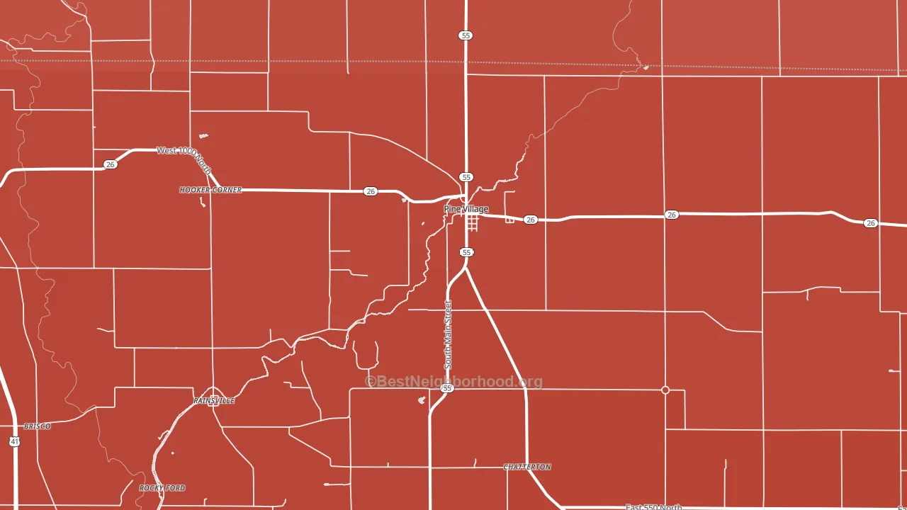47975, IN block-group political-lean map