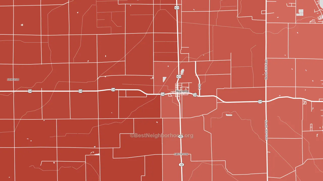 47980, IN block-group political-lean map
