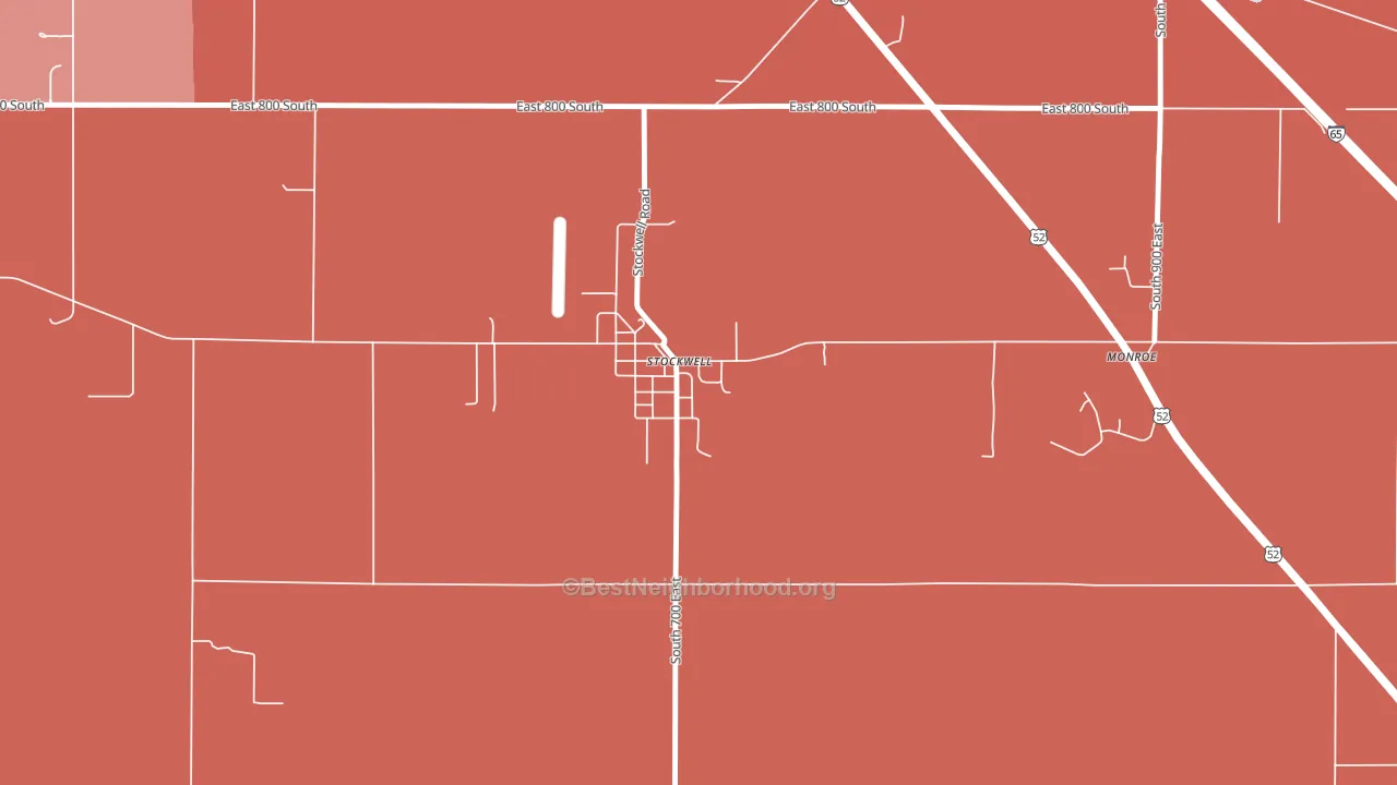 47983, IN block-group political-lean map
