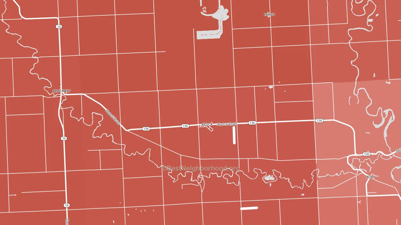 48006, MI block-group political-lean map