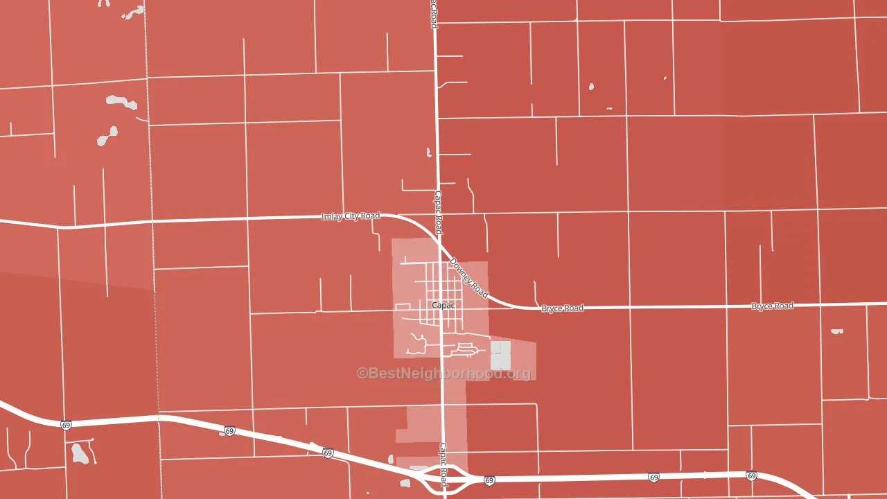 48014, MI block-group political-lean map