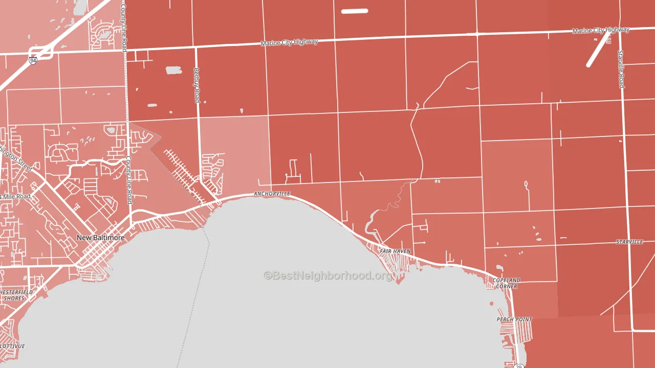 48023, MI block-group political-lean map