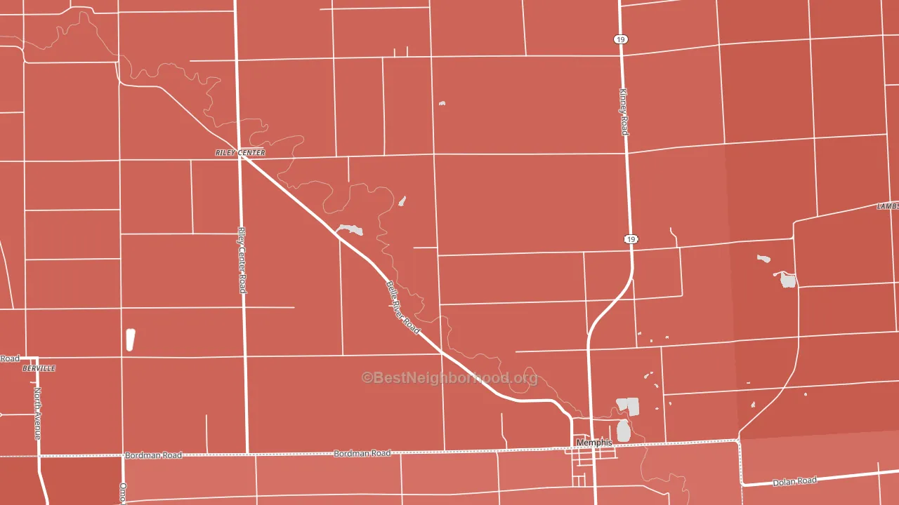 48041, MI block-group political-lean map