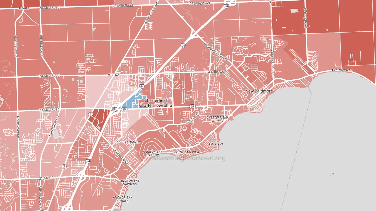 48047, MI block-group political-lean map