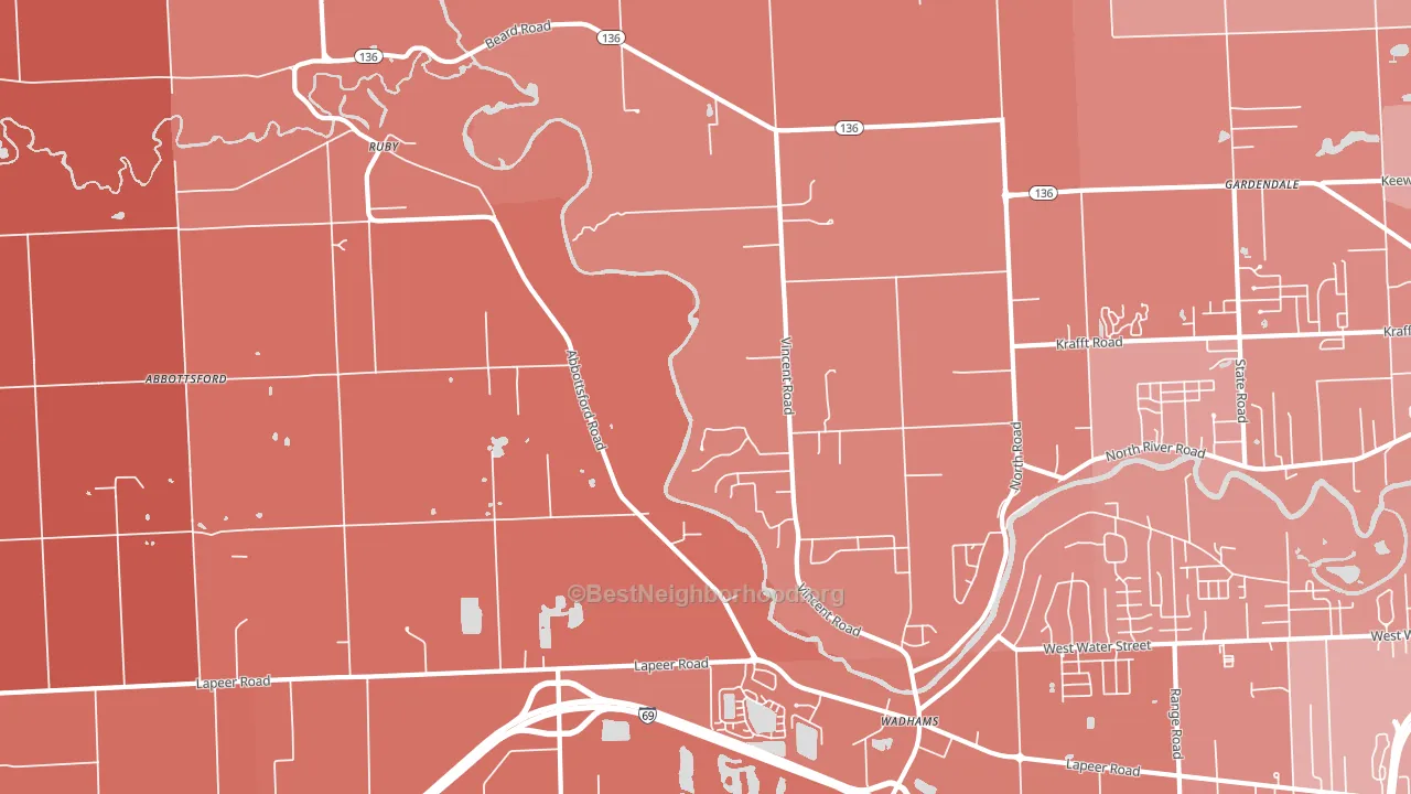 48049, MI block-group political-lean map