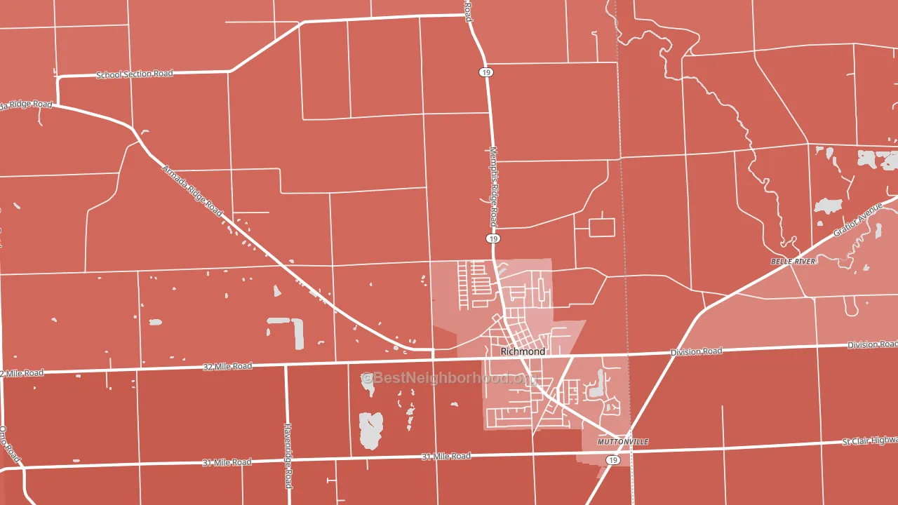 48062, MI block-group political-lean map