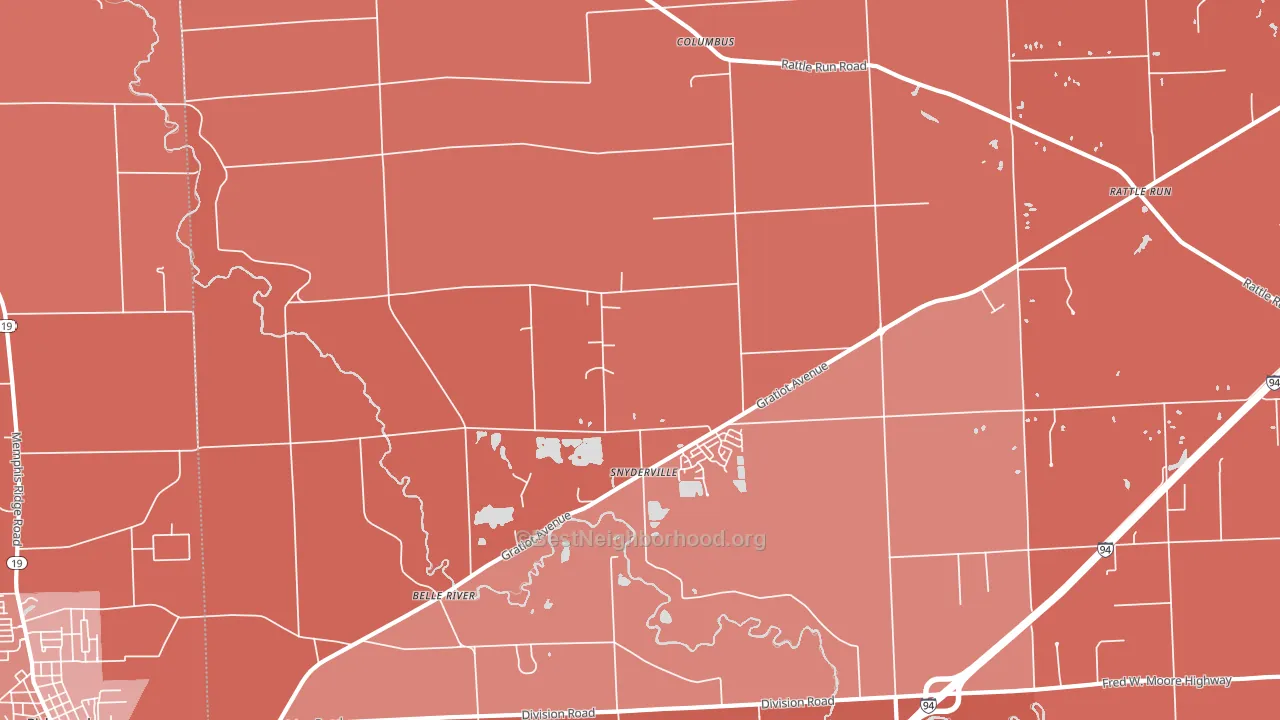 48063, MI block-group political-lean map