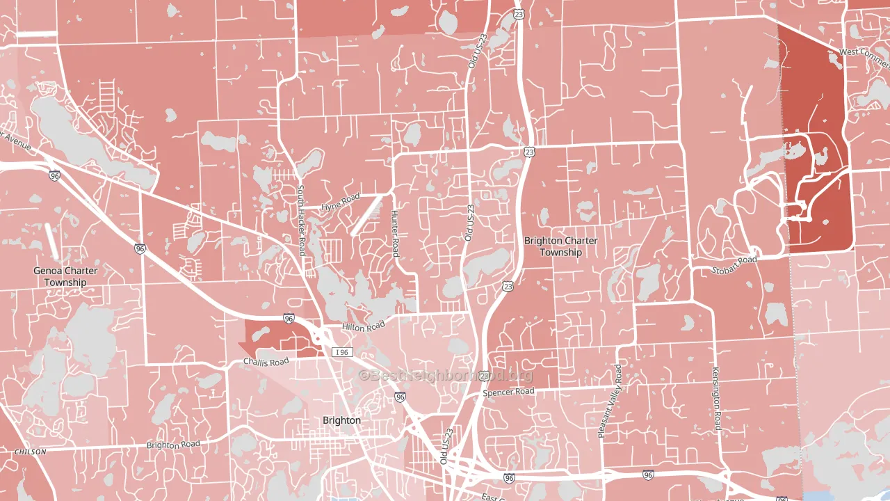 48114, MI block-group political-lean map