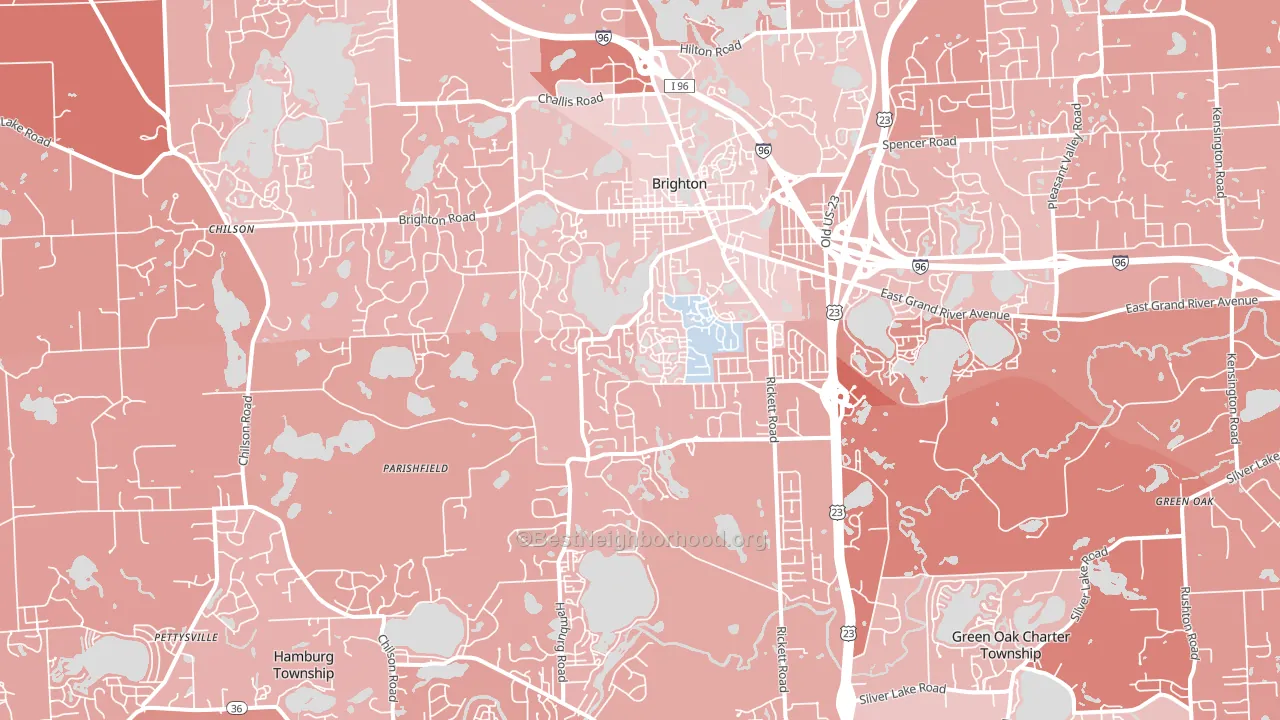 48116, MI block-group political-lean map