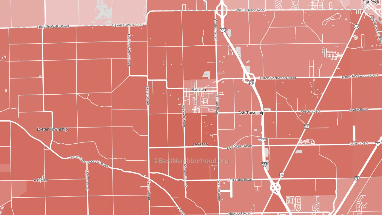 48117, MI block-group political-lean map