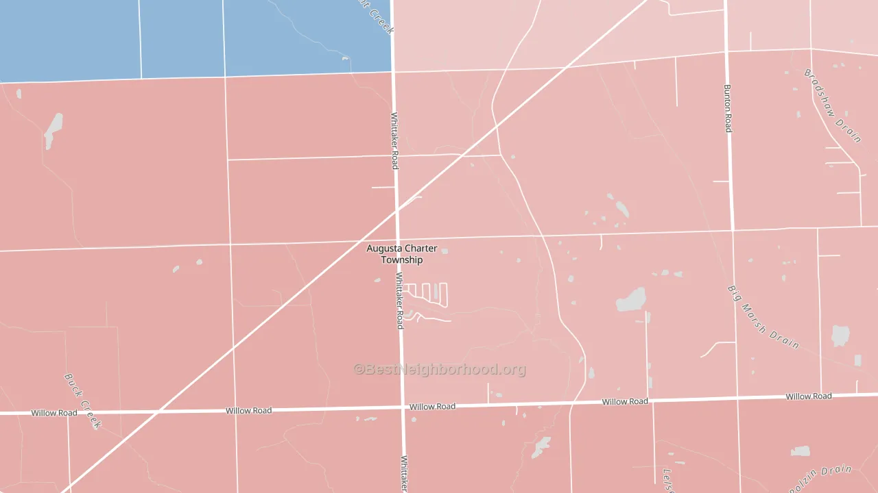 48190, MI block-group political-lean map