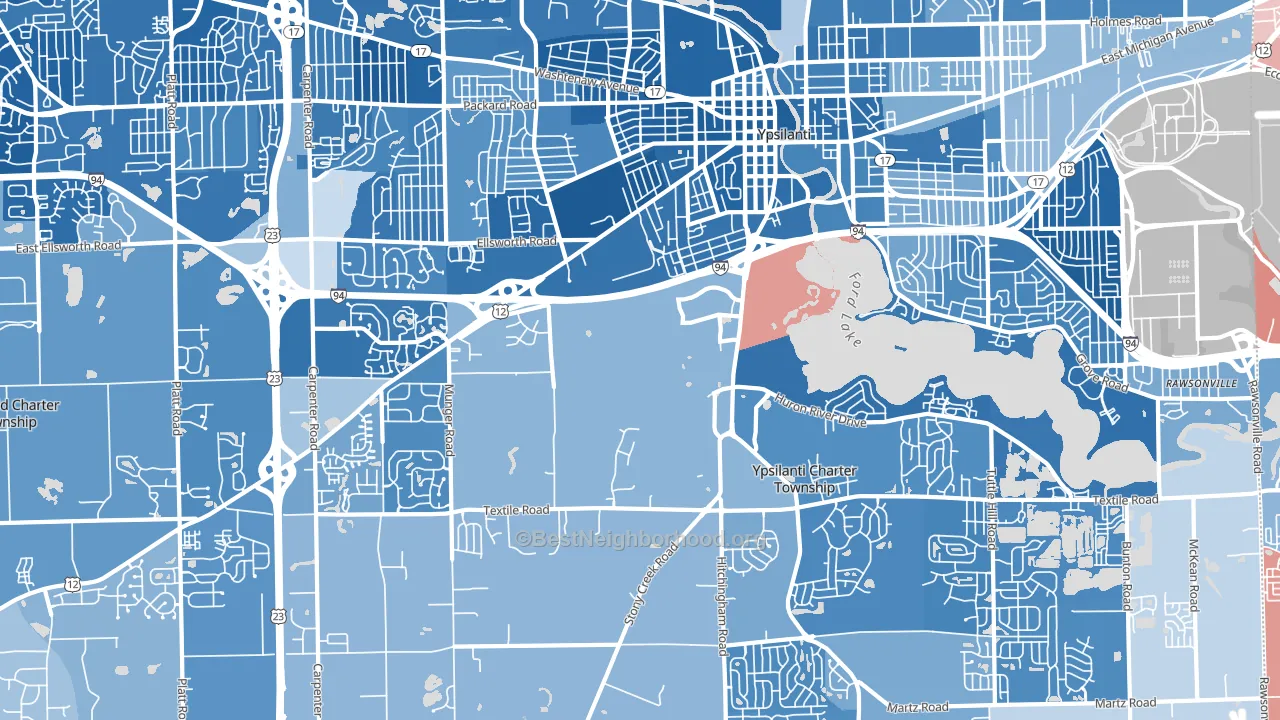 48197, MI block-group political-lean map