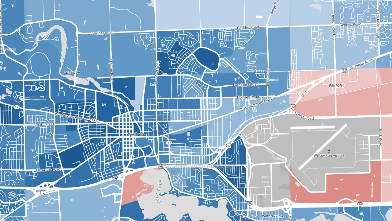 48198, MI block-group political-lean map