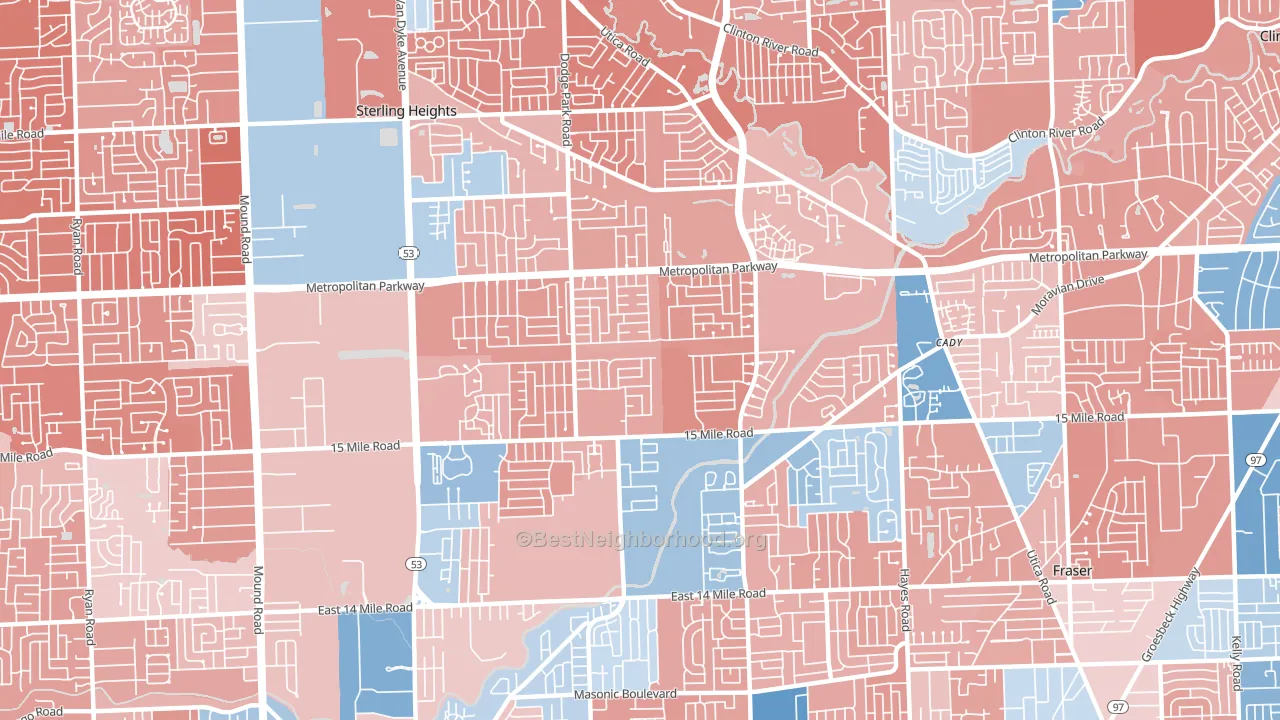 48312, MI block-group political-lean map