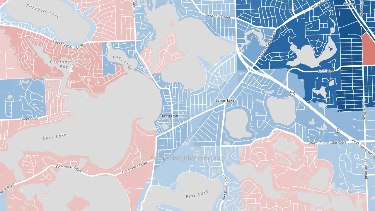 48320, MI block-group political-lean map