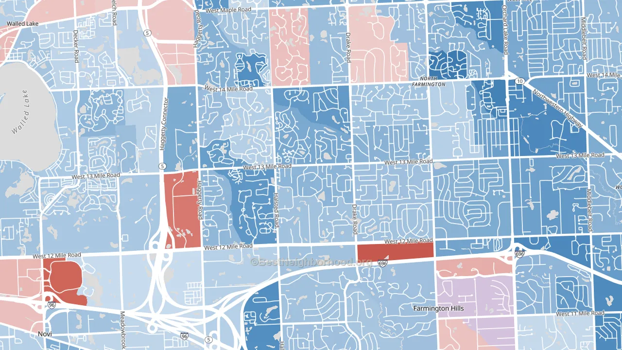 48331, MI block-group political-lean map