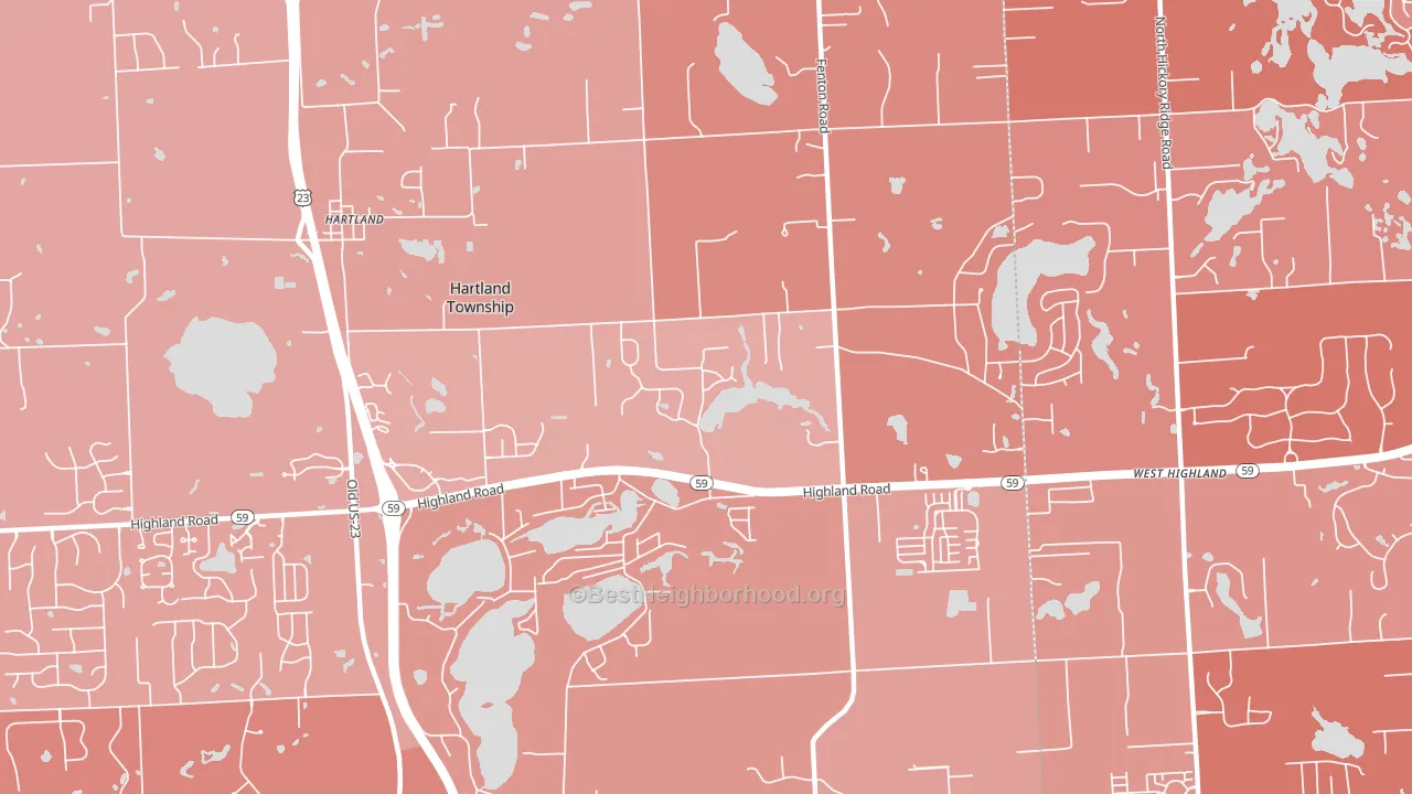 48353, MI block-group political-lean map