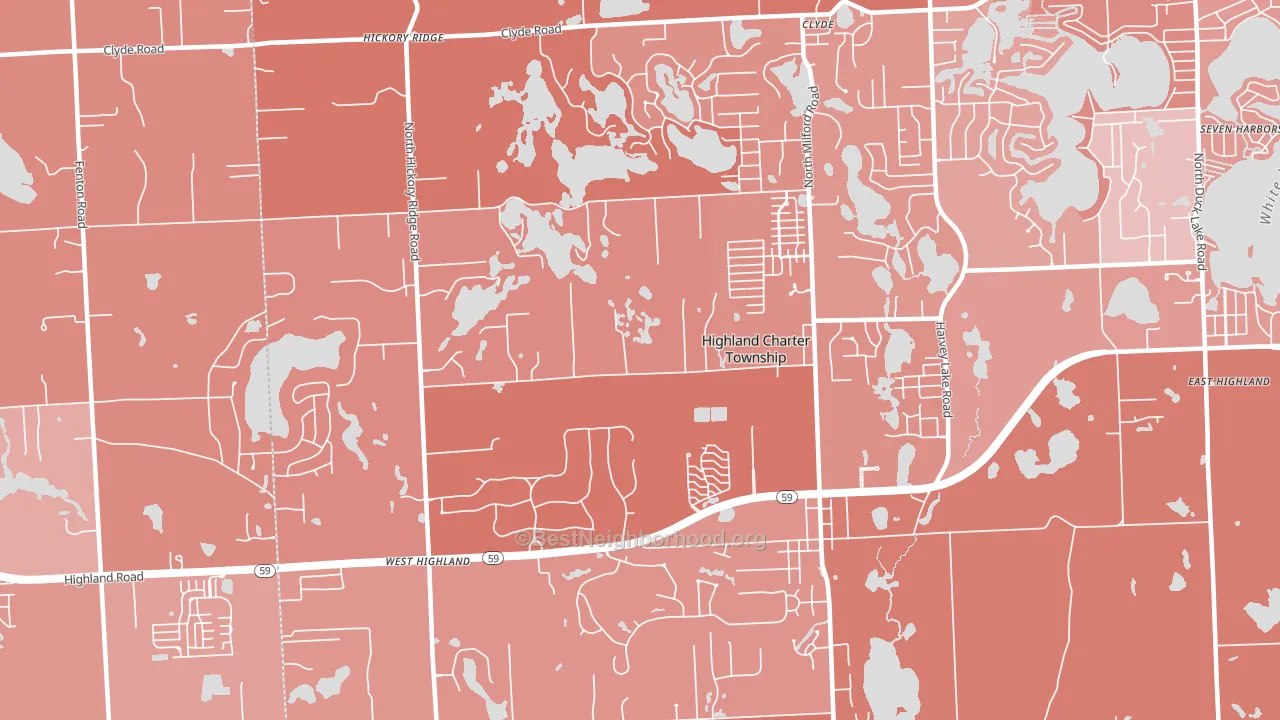 48357, MI block-group political-lean map