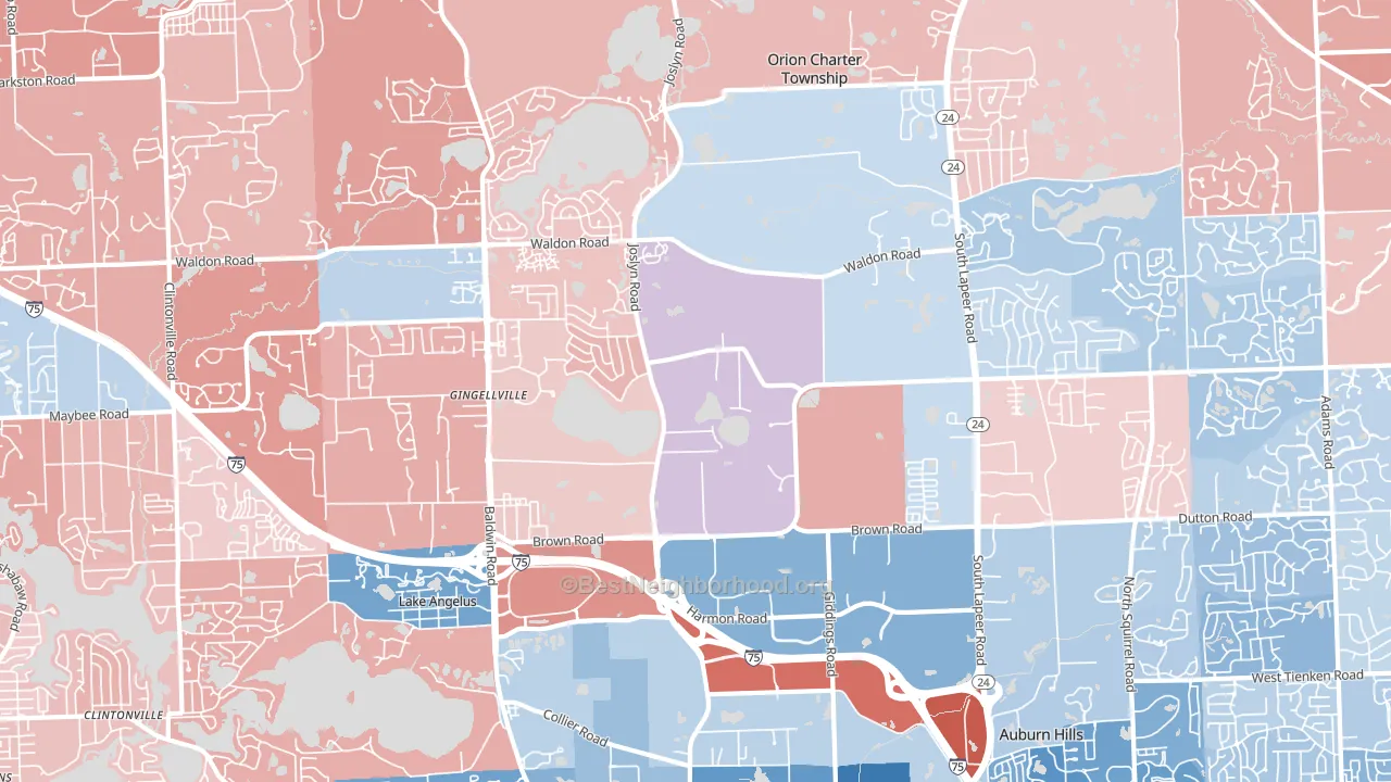 48359, MI block-group political-lean map