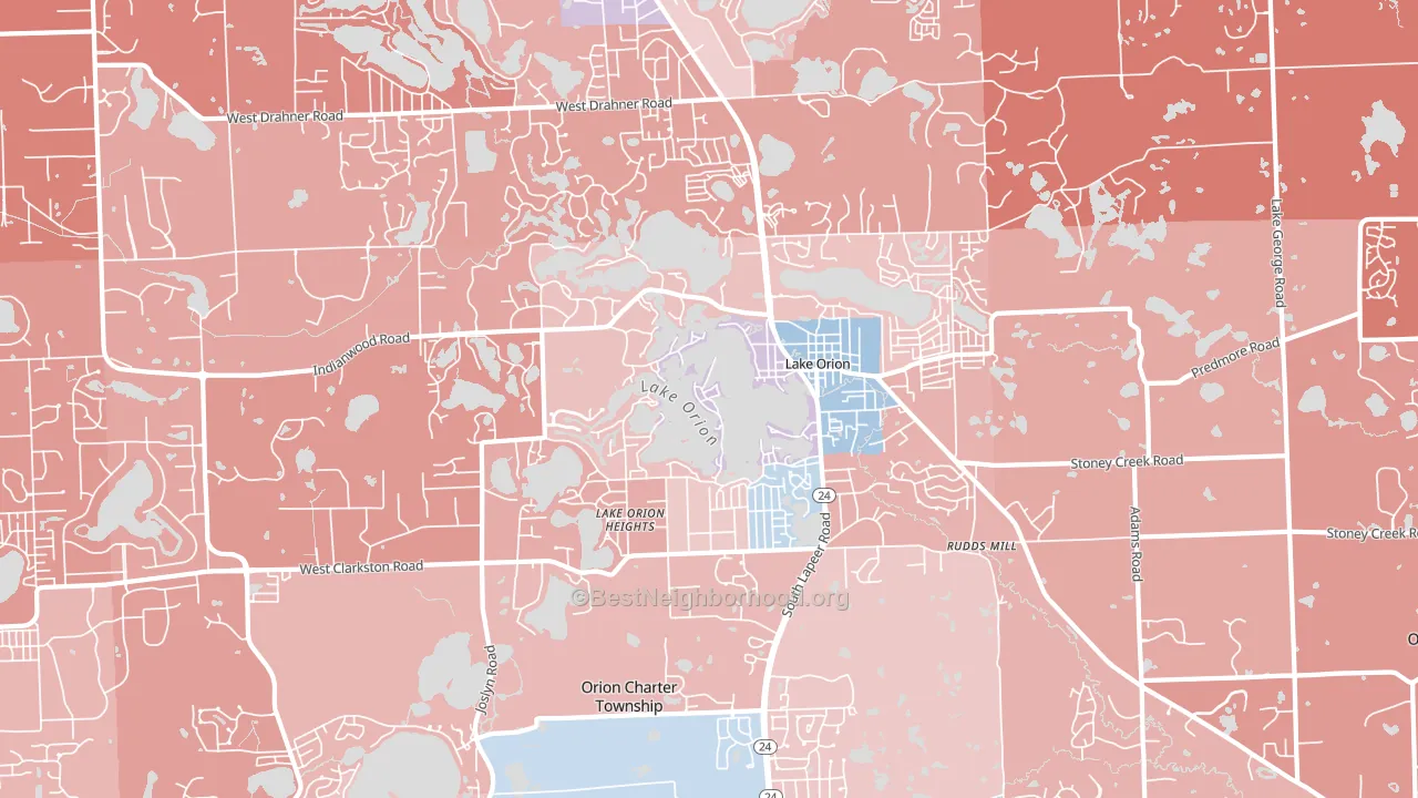 48362, MI block-group political-lean map
