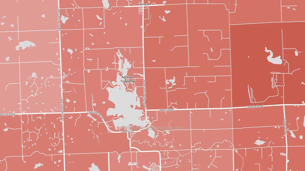 48367, MI block-group political-lean map