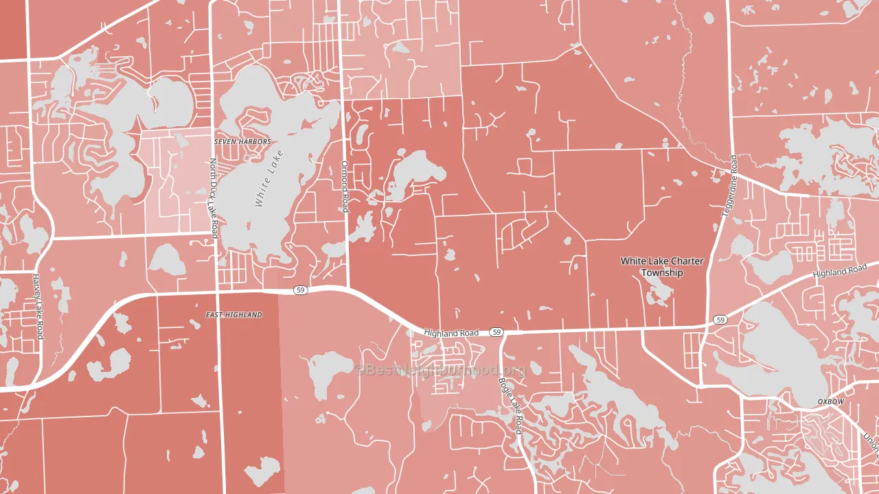 48383, MI block-group political-lean map