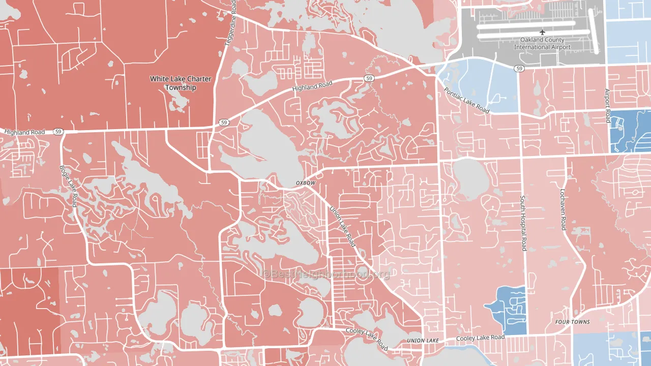 48386, MI block-group political-lean map