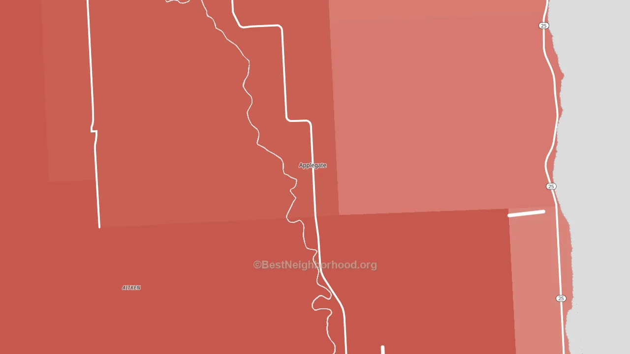 48401, MI block-group political-lean map