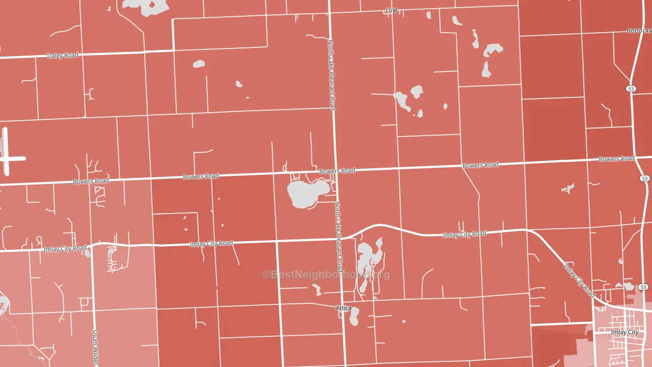 48412, MI block-group political-lean map