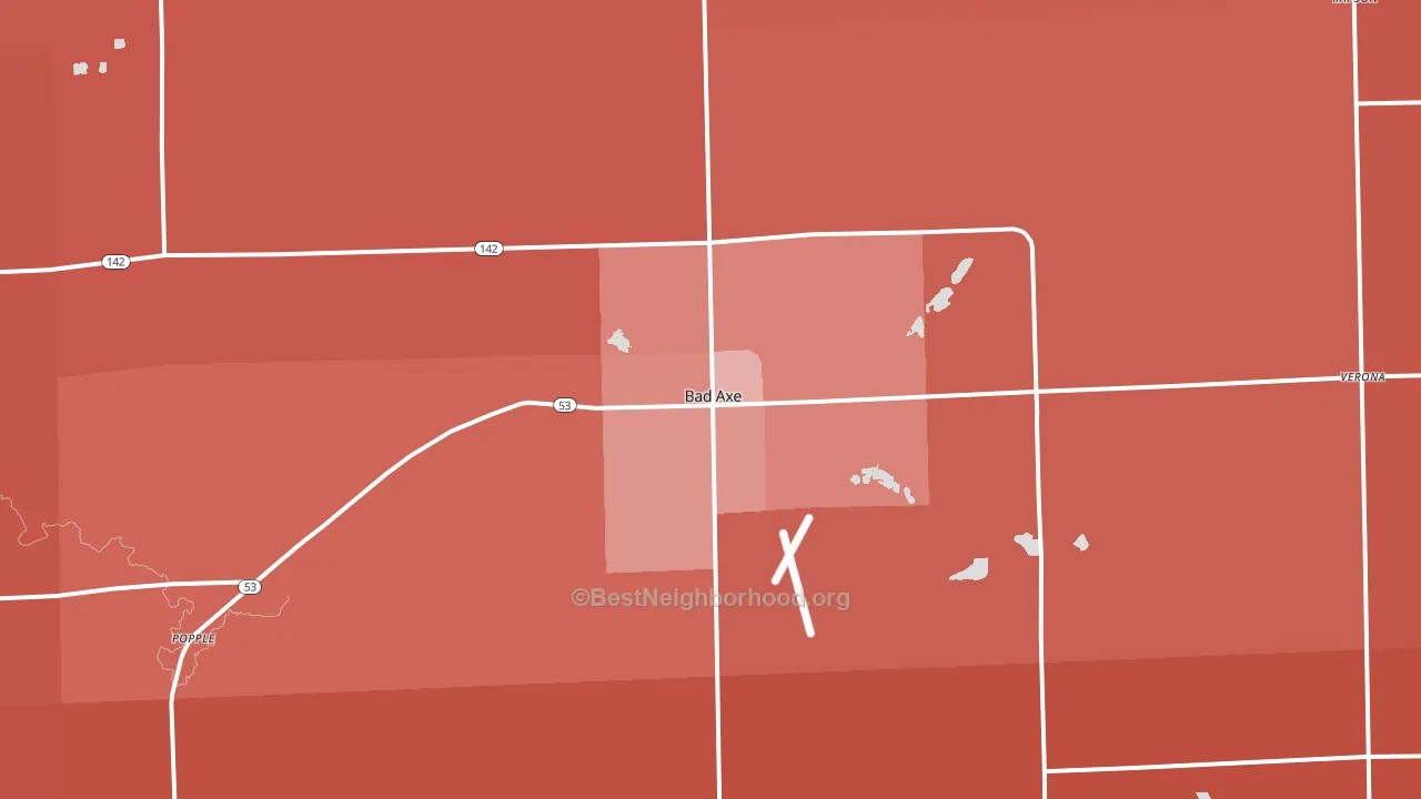 48413, MI block-group political-lean map