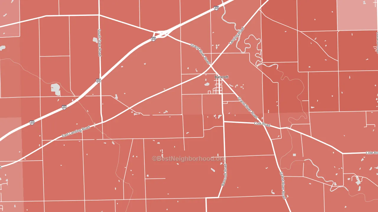 48414, MI block-group political-lean map